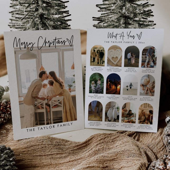 Ano De Férias Do Cartão De Natal Elegante Em Revis (Criador carregado)