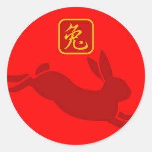 Ano do adesivo de coelho