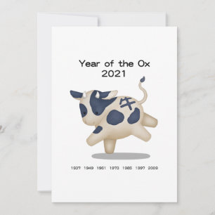Ano do Boi Zodiac Cute 2021 Personalizado