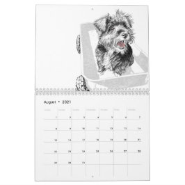 Ano do calendário dos desenhos dos cães