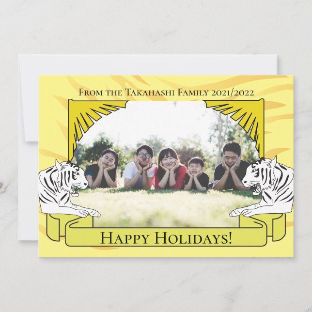 Ano do Cartão de Ano Novo do Tigre (Frente)