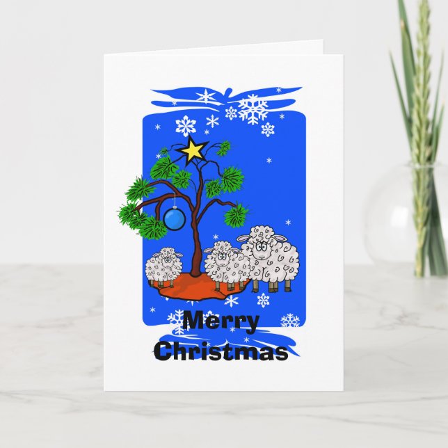 Ano do Cartão de Natal para Ovinos (Frente)