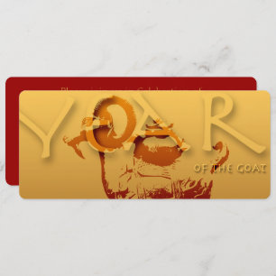 Ano do Convite Zodiac para o Ano Chinês de Caprino