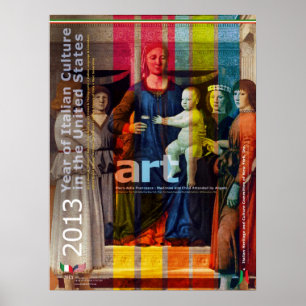Ano do poster da arte de Italia de cultura