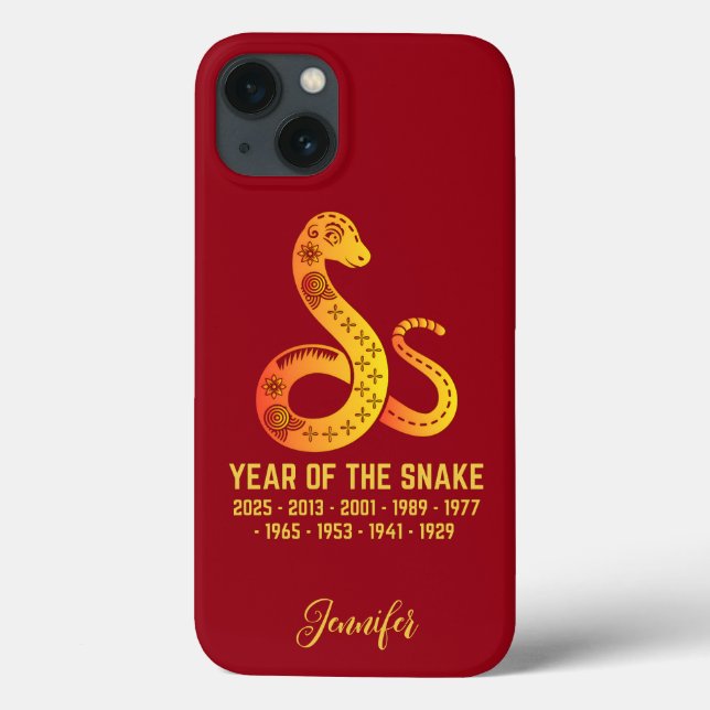 Ano Dourado De Gradiente Do Nome Zodiac Cobra Verm (Verso)