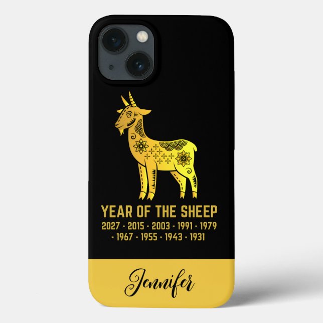 Ano Dourado De Gradiente Do Nome Zodiac Ovinos Neg (Verso)