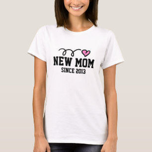 Ano e texto customizáveis novos da camisa da