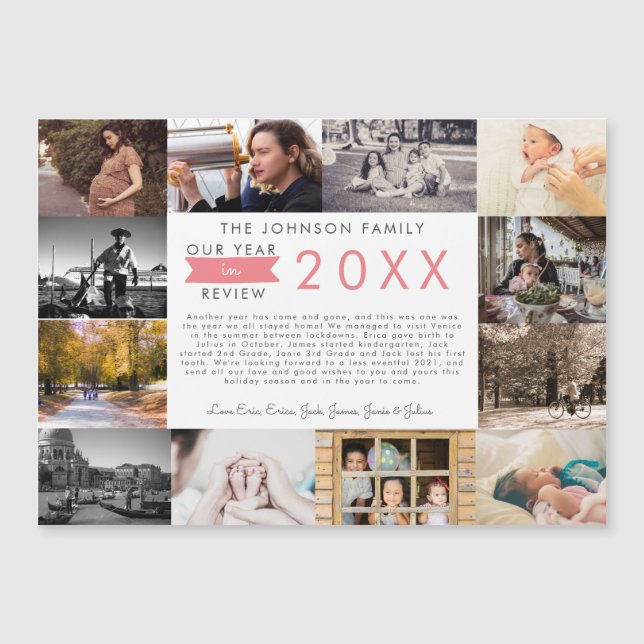 Ano em que a Colagem de Fotos é Revisada Feriado (Frente)