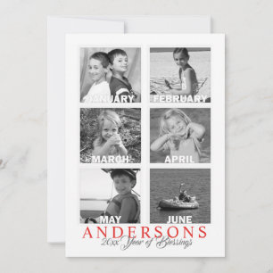 Ano em Revisão do MultiCartão com fotos Duplo