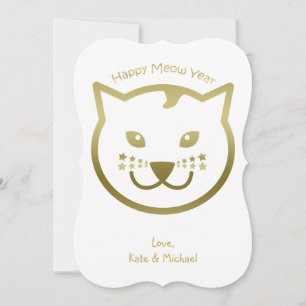 Ano feliz do Meow - cor feita sob encomenda do