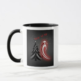 Ano Novo 2026 – Caneca Preto e Branco com Acento V