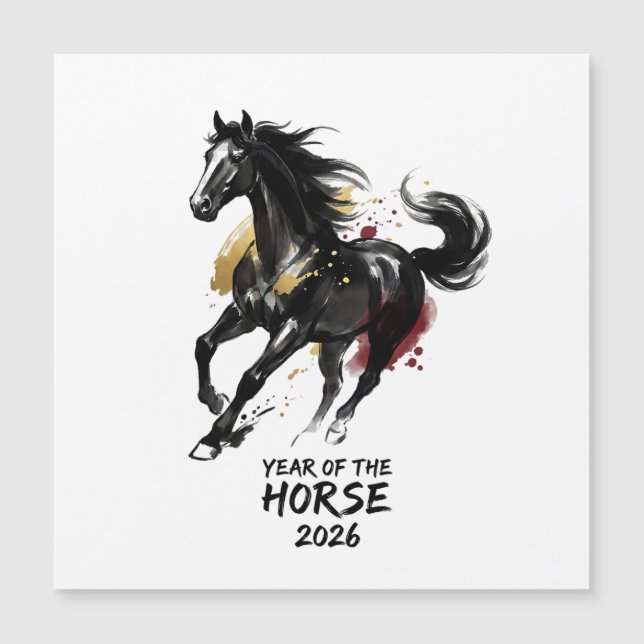Ano Novo Chinês 2026 Cavalo Arte (Frente)
