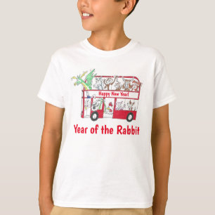 Ano Novo Chinês Camiseta do Autocarro do Ano do Co
