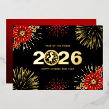 Ano Novo Chinês Feliz Ouro Preto do Cavalo