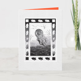 Ano Novo do Coelho Chinês Cartão de Boas Festas Do