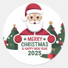 Ano Novo, Estilo Novo 2025: Adesivos redondos
