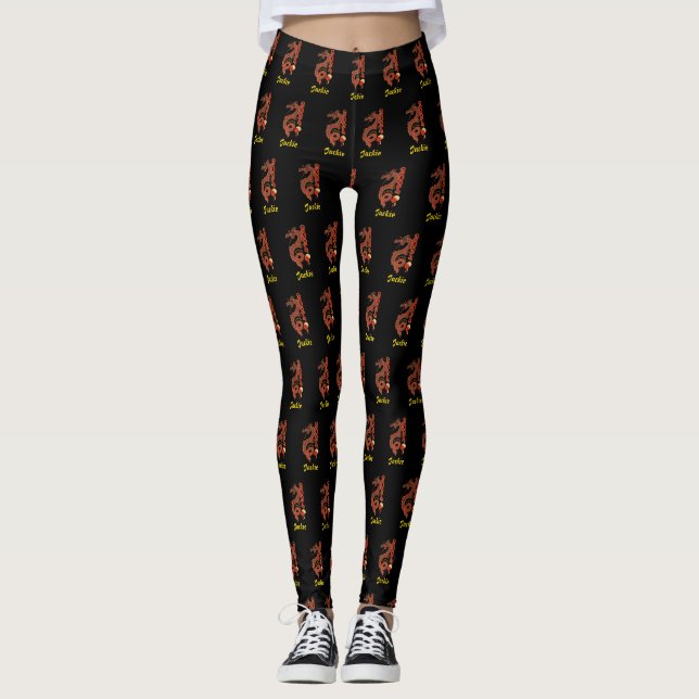 Ano Personalizado Personalizado das Leggings do Dr (Frente)