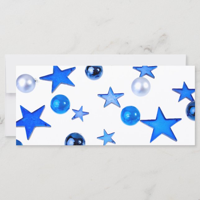 Anônimos de decoração de Natal Azul com texto (Frente)