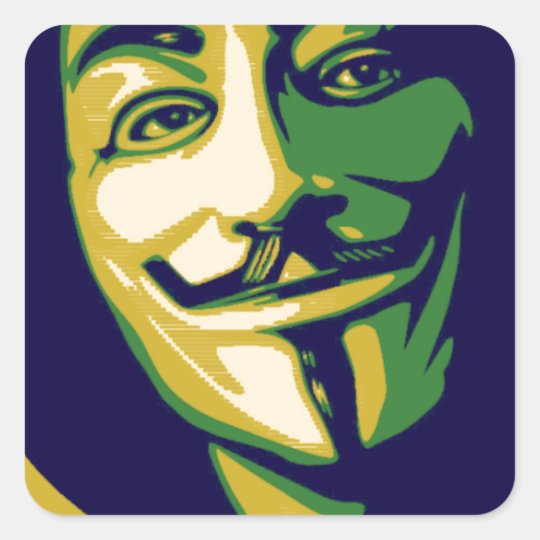 Anonymous Brasil Adesivo Quadrado