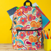 Anos 60 70 Groovy Colorido Flower Power