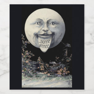 Anos novos De Lua Engraçados Que Emitem Rótulos De