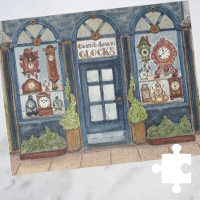 Anos novos Relógio Compro Watercolor Quebra-cabeça