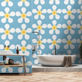 Anos setenta Padrão de flores do Mod
