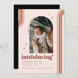 Anos setenta retrorreflectores Anúncio de nascim