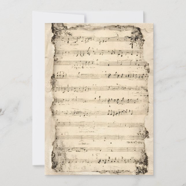 Anotações Musicais Vencidas Informações de Convite (Frente)