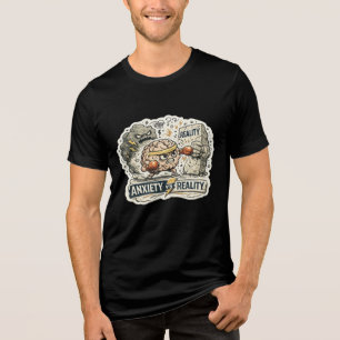 Ansiedade vs Realidade Camiseta engraçada de saúde