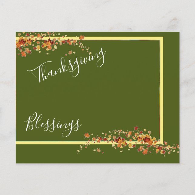 Antecedentes de Ação de Graças (Frente)