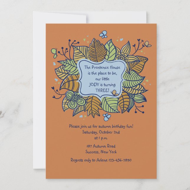 Antes do convite da queda das folhas (Frente)