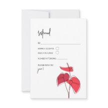 Anthurium ・ Desenho Floral ・ Placa RSVP Moderna