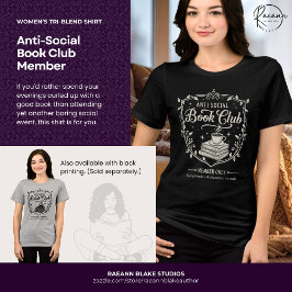 Anti-Social Book Club Member Women's (White Print)