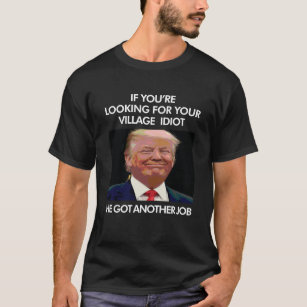 Anti-Trump: Camiseta Negra Masculina da Vila Idiot