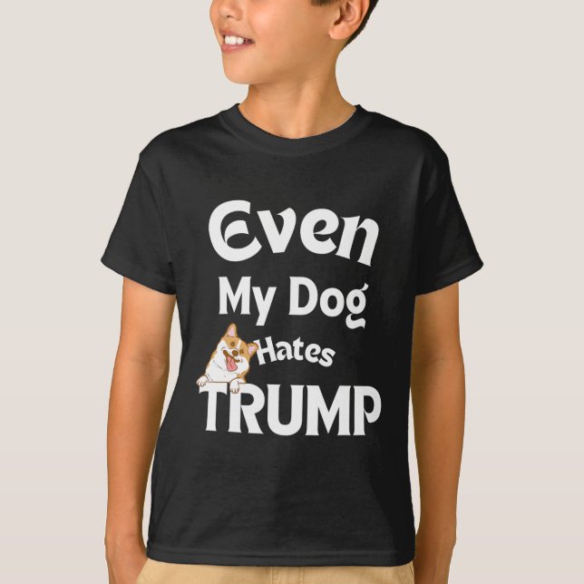 Anti Trump Camisetas Dog Odeia Donald 2 (Frente)