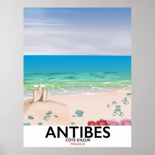 Antibes France poster de praia