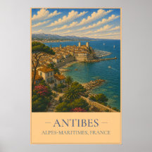 Antibes, France – Vintage Travel Poster