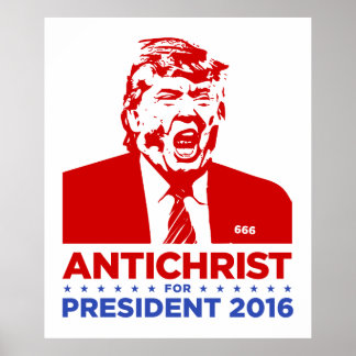 ANTICRISTO DE TRUMP para Poster do PRESIDENTE 2016