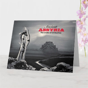 Antiga Assíria Dobrou cartão de saudação
