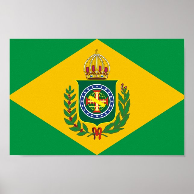Antiga bandeira do Brasil Poster (Frente)