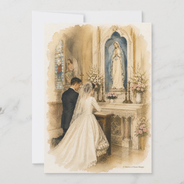 Antiga Devocional Católica Bridal Lourdes Mariana  (Frente)