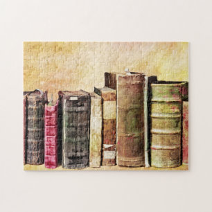 Antiga Quebra-cabeça de Biblioteca de Livros Antig