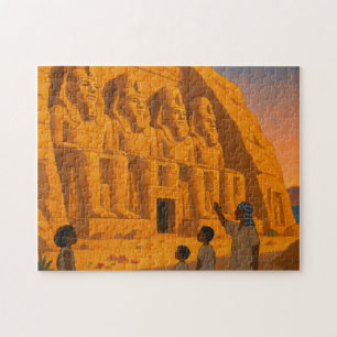 Antigo Abu Simbel Quebra-cabeça Sacred Dourado