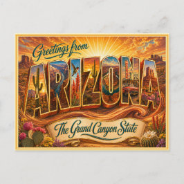 Antigo Arizona Saudação de Cartão Postal
