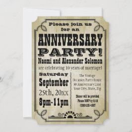 Antigo Convite de festas de Aniversário do País Vi