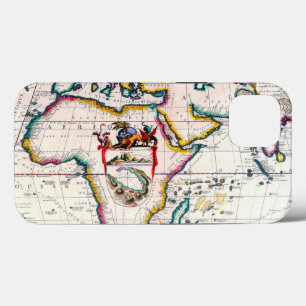 Antigo Mapa Antiquado da África de 1687