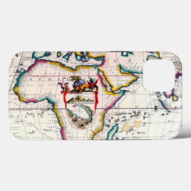 Antigo Mapa Antiquado da África de 1687 (Verso (horizontal))