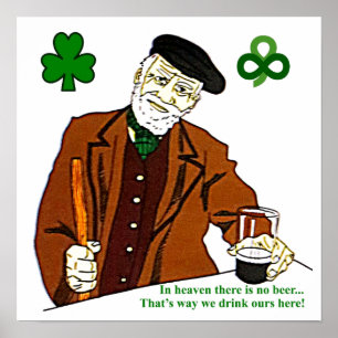 Antigo poster de Drinker Irlandês
