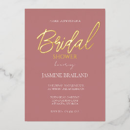 Antigo Rosa Moderno Chá de panela Simples Dourado